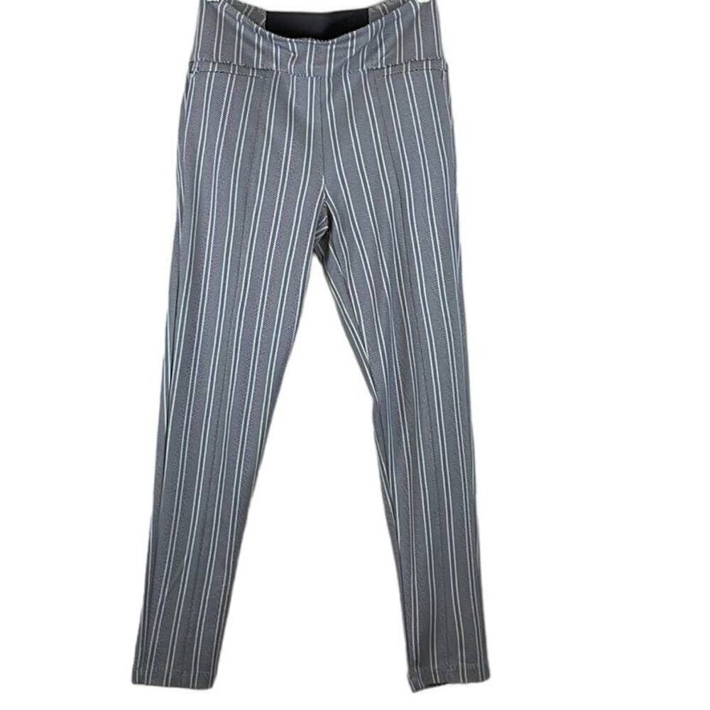 BETABRAND SKINNY LEG POWER DOWN GRAY LINOCUT PANTS SIZE M